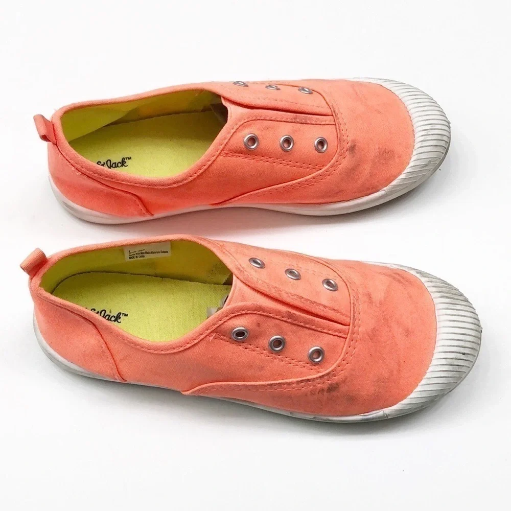 Cat & Jack neon orange sneakers for girls